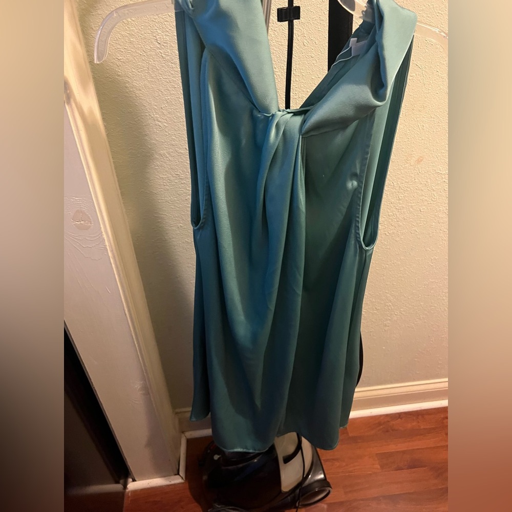Green mini dress
